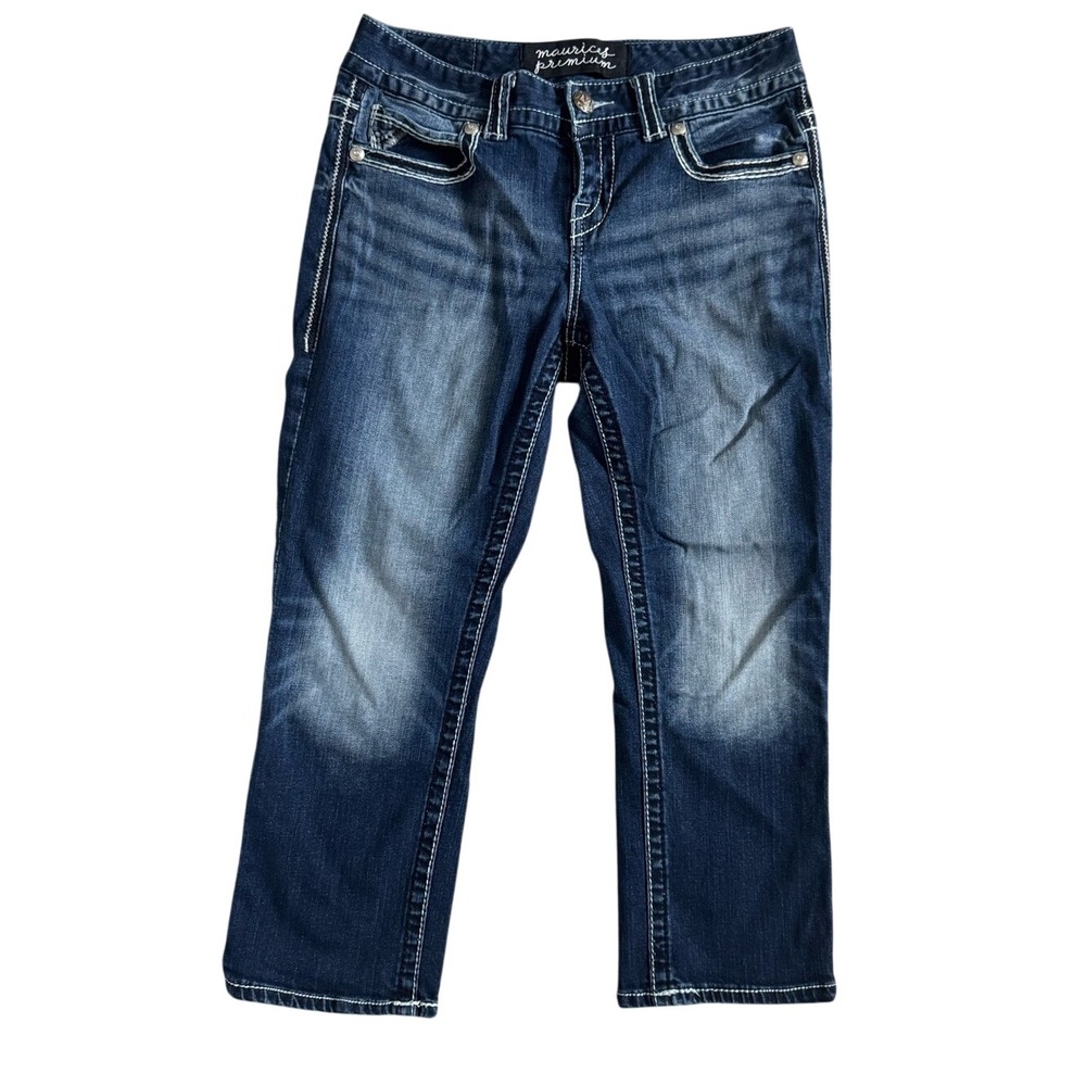 Maurice's Premium dark wash capri jeans 5/6 reg